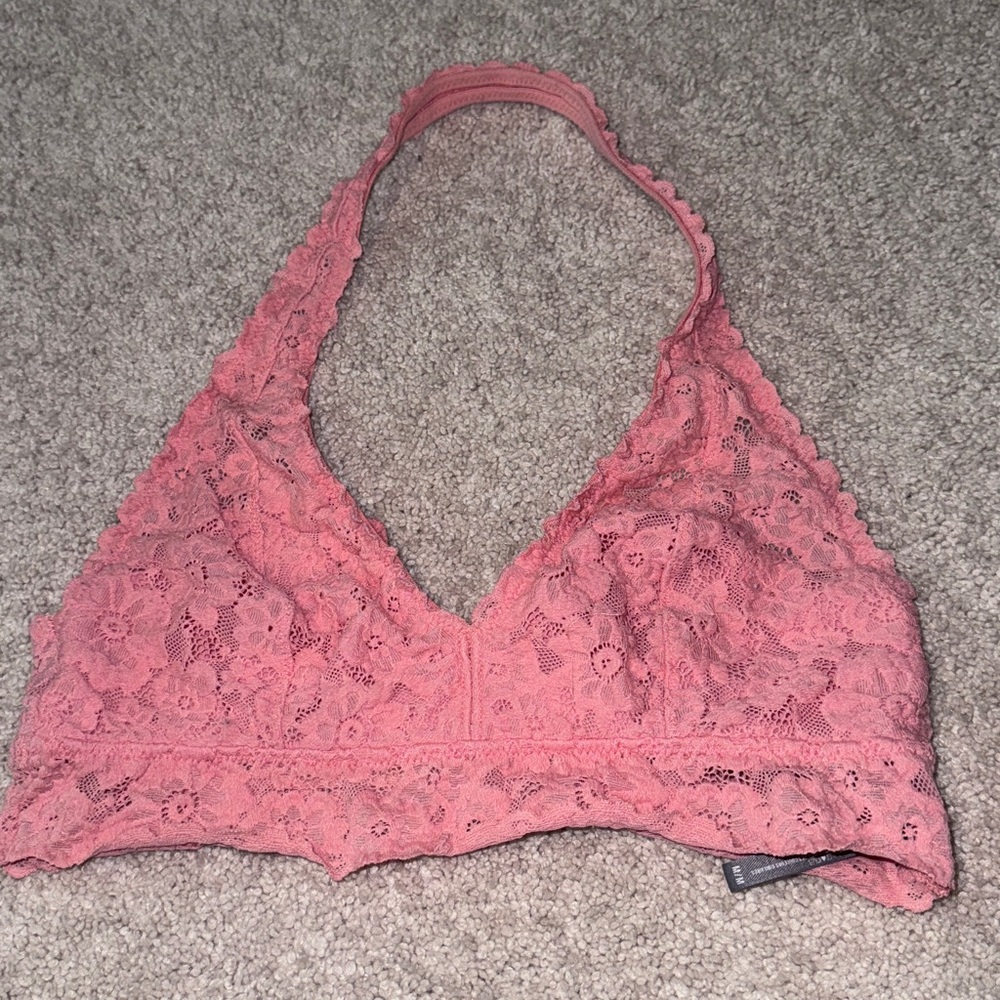 Aerie Lace Bandeau in Coral